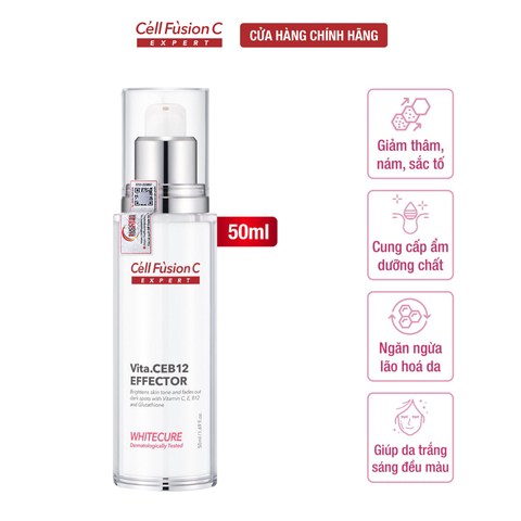 Tinh Chất Dưỡng Trắng Mờ Thâm & Sáng Da Đều Màu Cell Fusion C Expert Whitecure Vita.CEB12 Effector Serene Space Sản Phẩm Chính Hãng