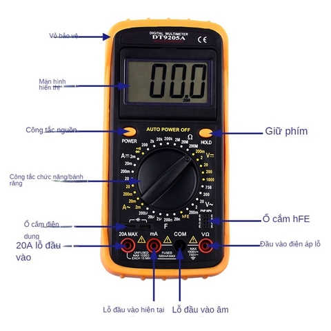 Đồng hồ điện tử vạn năng DT9205A