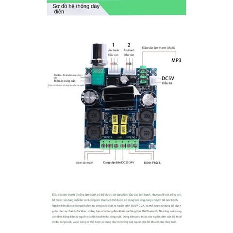 TPA3116D2 Module khuếch đại âm thanh HIFI 2*100W