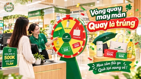 Vòng quay may mắn Quay là trúng – Đi chợ vui, nhận quà liền tay tại FoodmartXanh
