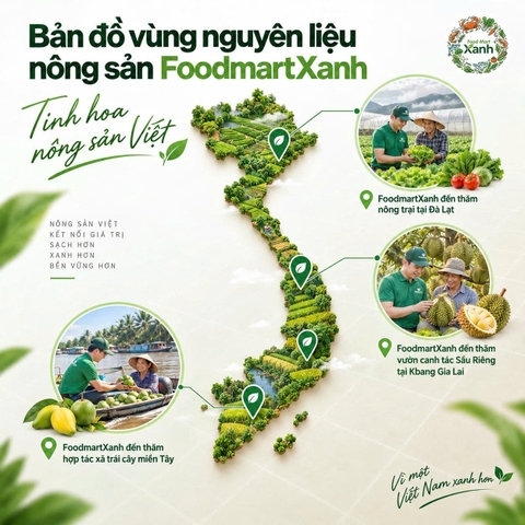 Nguồn Nông Sản Tươi FoodmartXanh Từ Các Vùng Nguyên Liệu Việt Nam