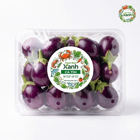 Cà tím quả tròn hộp 500g