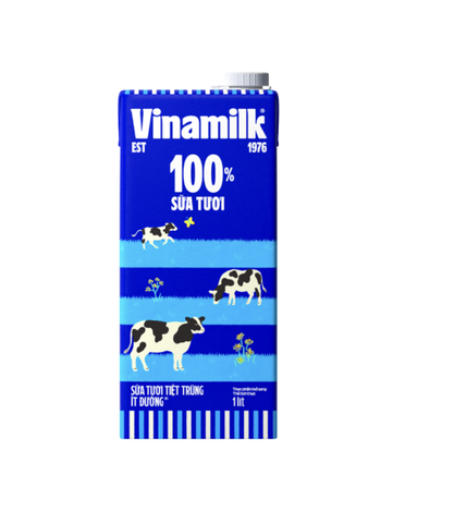 Sữa tươi tiệt trùng Vinamilk ít đường hộp 1 lít