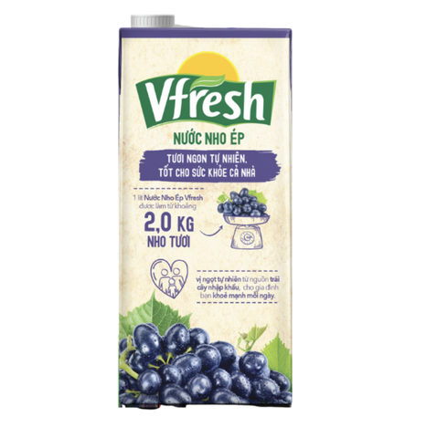 Nước nho ép Vfresh Vinamilk hộp 1 lít