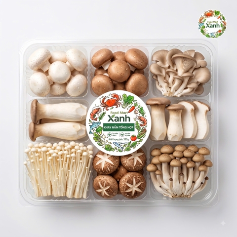 Nấm tươi tổng hợp hộp 500g