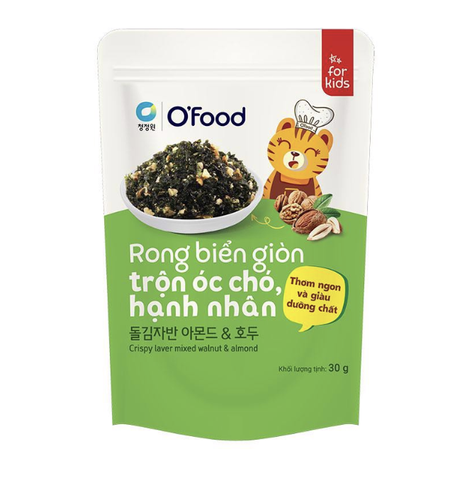 Rong Biển Giòn Trộn Óc Chó, Hạnh Nhân 30g