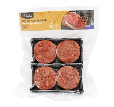 Thịt bò New Zealand Hamburger KiaOra khay 200g