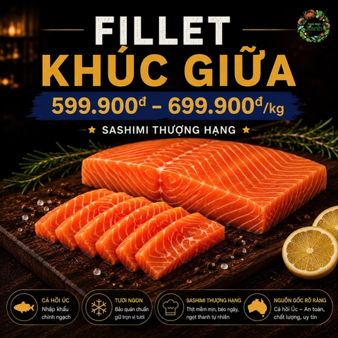 Fillet Cá Hồi Úc Khúc Giữa hộp 300gr