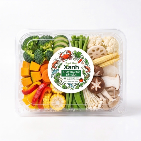 Khay rau củ cắt sẵn 500g