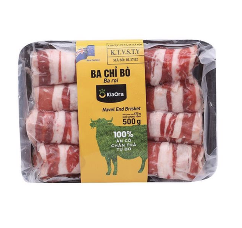 Ba chỉ bò cắt lát New Zealand KiaOra 475g