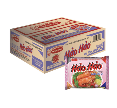 Thùng 30 gói mì tôm chua cay Hảo Hảo Vina Acecook 75g
