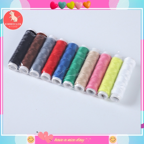 Set 10 Cuộn Chỉ May Nhiều Màu Sắc
