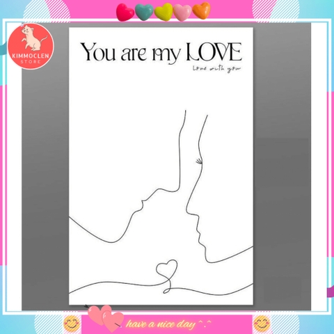 Tập 20 giấy gói hoa chữ LOVE studio khổ 45*30cm