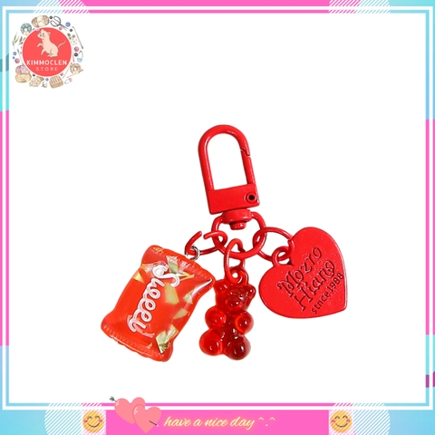 Mặt móc khóa gấu kẹo candy