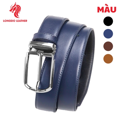 Dây thắt lưng nam đầu khóa 3,5cm da Safiano bảo hành 5 năm - TL05