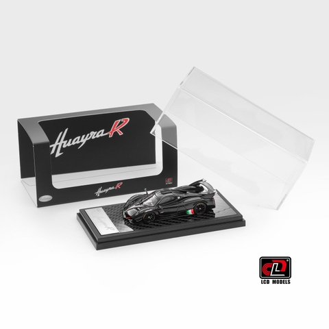Pagani Huayra R Carbon Black with Italian flag