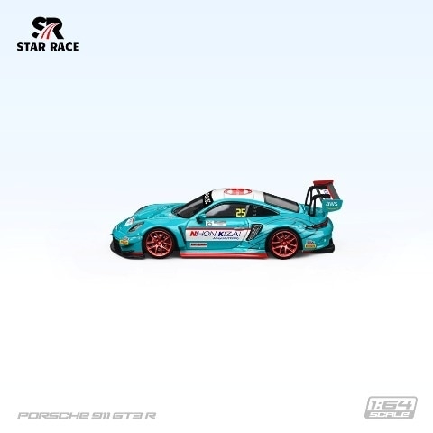 Porsche 911 GT3 R Racing Car Light Blue #25