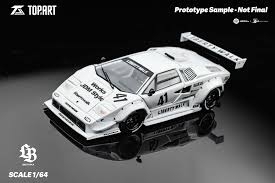 LBWK Countach Grey Diecast Model Car