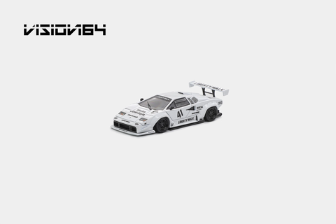 Xe Mô Hình Countach LP500！LB-Works-Deluxe 1:64 Vision64 (White)