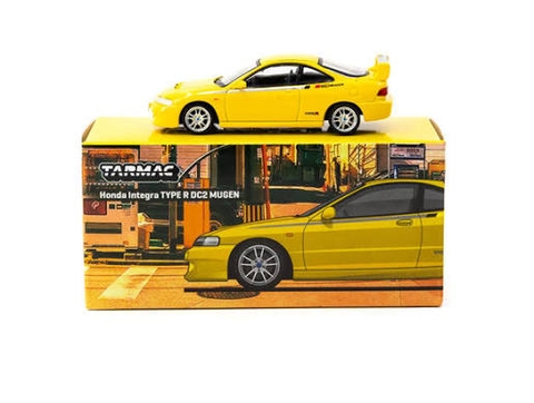 Xe Mô Hình Honda Integra TYPE R DC2 MUGEN, Sunlight Yellow 1:64 Tarmac Works