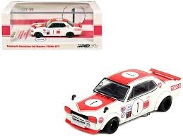 Xe Mô Hình NISSAN SKYLINE 2000 GT-R KPGC10 #1 Takahashi Kunimitsu Fuji Masters 250Km 1971 1/64 Inno64