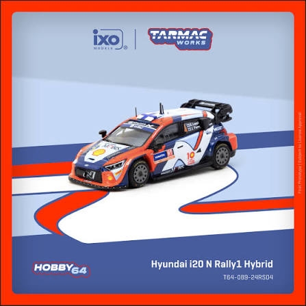 Xe Mô Hình Hyundai i20 N Rally1 Hybrid Rally Sweden 2024 Winner 1:64 Tarmac Works - D