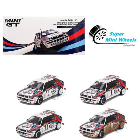 Lancia Delta HF Integrale EVO 1992 Rally Martini Racing 4 Car Set