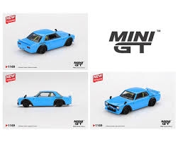 Xe Mô Hình Nissan LBWorks HAKOSUKA Baby Blue RHD 1:64 MiniGT - BOX