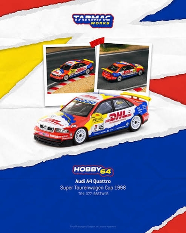 Xe Mô Hình Audi A4 Quattro Super Tourenwagen Cup 1998 Frank Biela 1:64 Tarmac Works - C