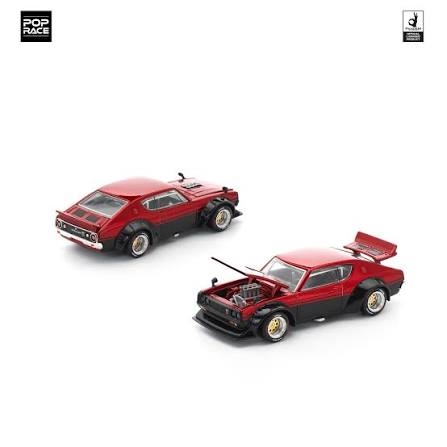 Xe Mô Hình KPGC110 KENMERI 1:64 POPRACE (RED/BLACK) - A