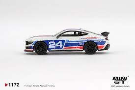 Xe Mô Hình Ford Mustang Dark Horse #24 Ford Performance Racing School LHD 1:64 MiniGT - BOX