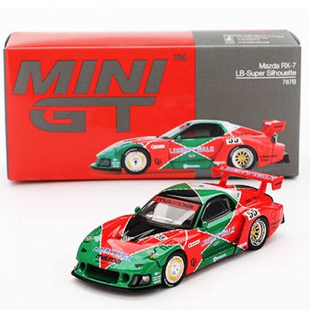 Xe Mô Hình Mazda RX-7 LB-Super Silhouette 787B 1:64 MiniGT