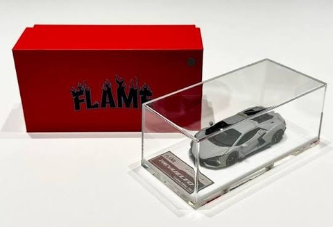 Xe Mô Hình Lamborghini Revuelto 1:64 Flame Model (MatteGray) - A
