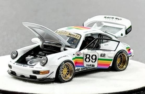 Xe Mô Hình Porsche RWB964 1:64 PGM (White Apple Luxury Version) - B