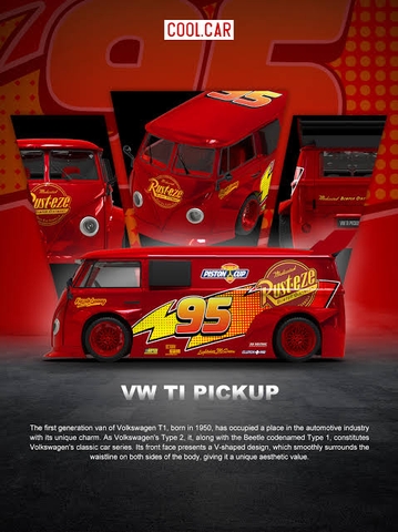 VW T1 Lightning Beetle Metallic Red Livery