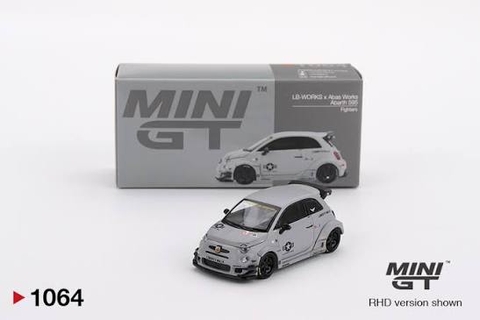 Xe mô hình Abarth 595 LB-WORKS x Abas Works Fighters 1:64 MiniGT