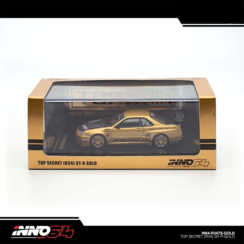 Xe Mô Hình TOP SECRET R34 GT-R 1:64 Inno (Gold)