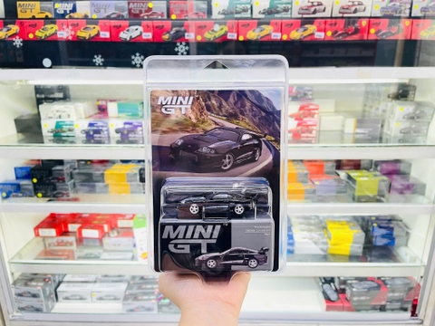 Xe Mô Hình Toyota Supra VeilSide Combat V-II Black LHD /Blister Packaging 1:64 MiniGT - CARD