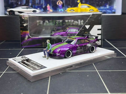 Xe Mô Hình Porsche RWB 964 GT Wing kiki Livery 1:64 XKE-Model ( Purple Joker )