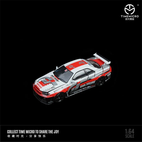 Xe Mô Hình Nissan GTR34 1:64 TimeMicro (GT Racing Ordinary)