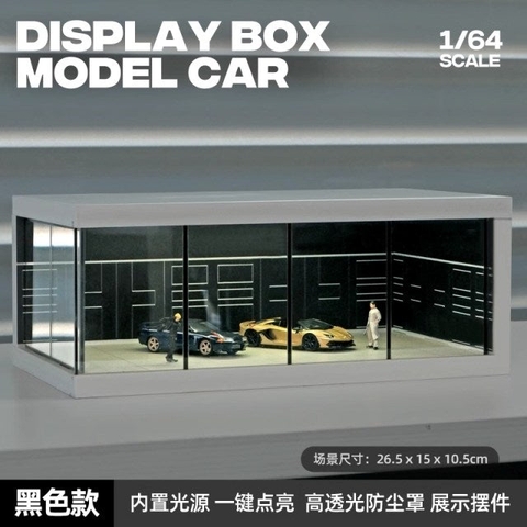 Black Parking Space w/Light Box Miniature Scene
