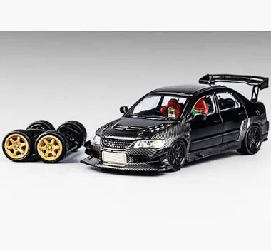 Xe Mô Hình Mitsubishi Lancer Evoix 1:64 CM model ( Carbon )
