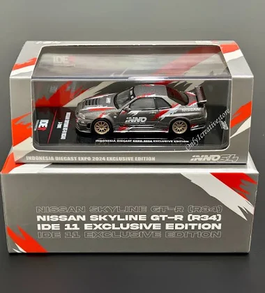 Xe Mô Hình Nissan Skyline GT-R (R34) Z-Tune Indonesia Diecast Expo Exclusive Edition 1:64 Inno