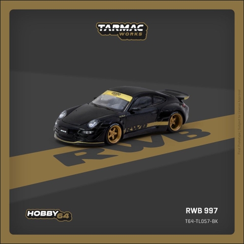 Xe Mô Hình Porsche RWB 997 1:64 Tarmac Works (Black) - A