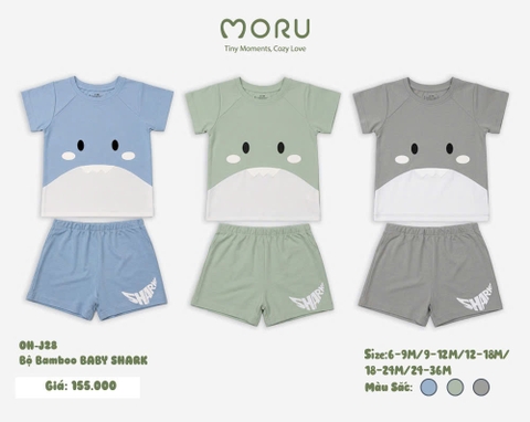 OH-J28 Bộ bamboo baby shark 9-36m