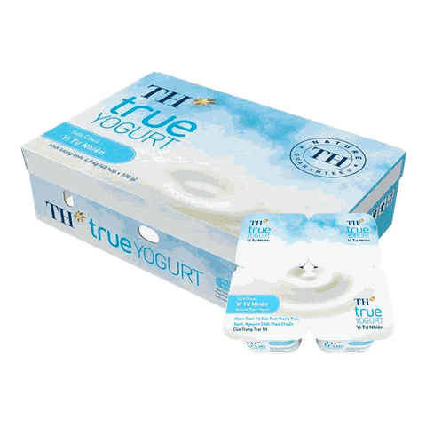 [Thùng] Sữa Chua Ăn TH True Yogurt Vị Tự Nhiên 100g x 48 Hộp