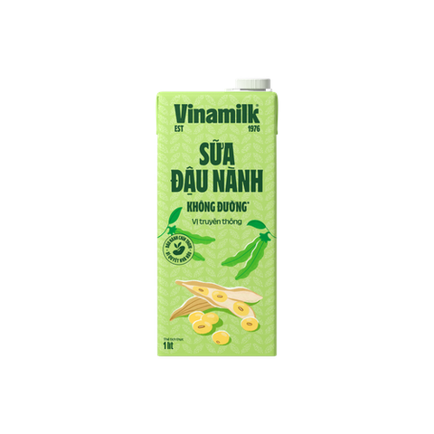 Sữa Đậu Nành Không Đường Vinamilk 1L