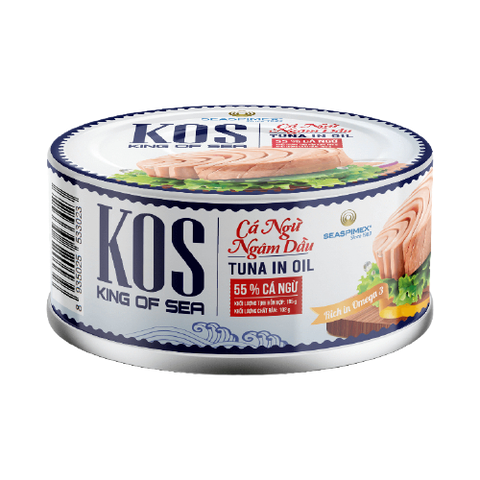Cá Ngừ Ngâm Dầu KOS Seaspimex 185g