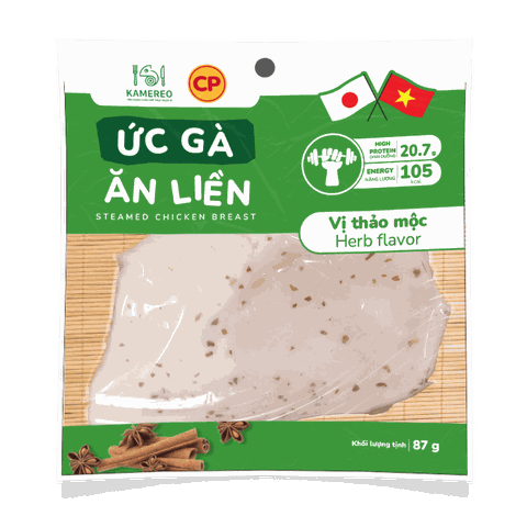 Ức Gà Ăn Liền Kamereo x CP Vị Thảo Mộc 87g