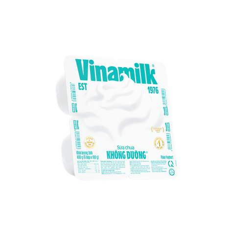 Sữa Chua Ăn Vinamilk Không Đường 100g x 4 Hộp